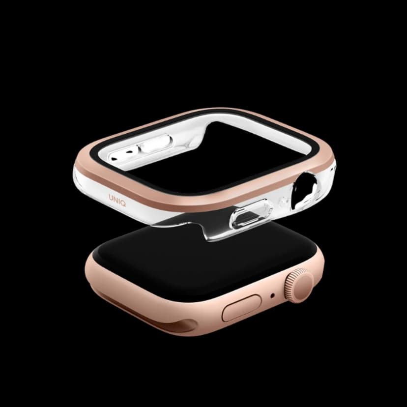 Uniq Apple Watch 42mm Voute Camlı Kasa Ekran Koruyucu - Rose Gold