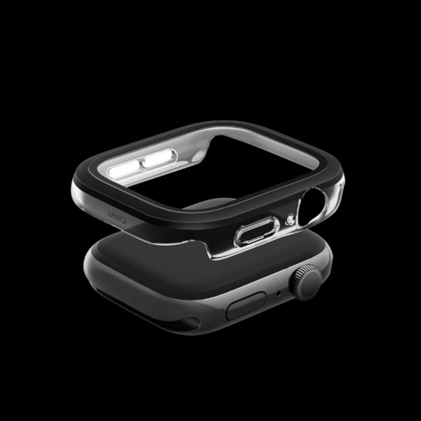 Uniq Apple Watch 42mm Voute Camlı Kasa Ekran Koruyucu - Siyah