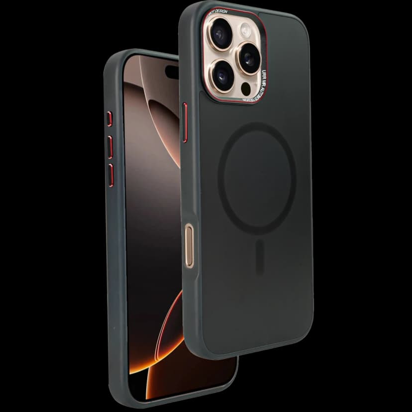 URR Apple iPhone 16 Pro Matte Pure Glass Magsafe Kapak - Siyah