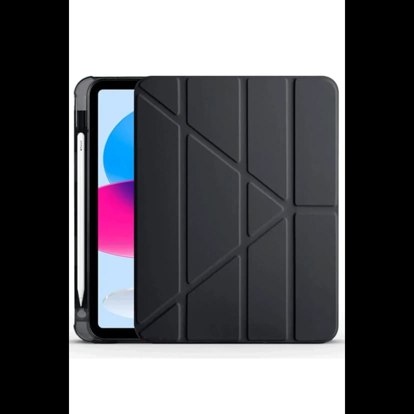 Newface Apple iPad 2025 10.9 10.Nesil (A16) Kılıf Kalemlikli Mars Tablet Kılıfı - Siyah