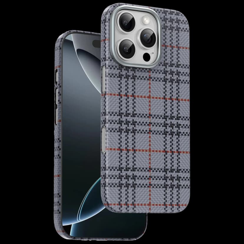 Keephone Apple iPhone 16 Pro Scots Kevlar Magsafe Kılıf - Natural Grey