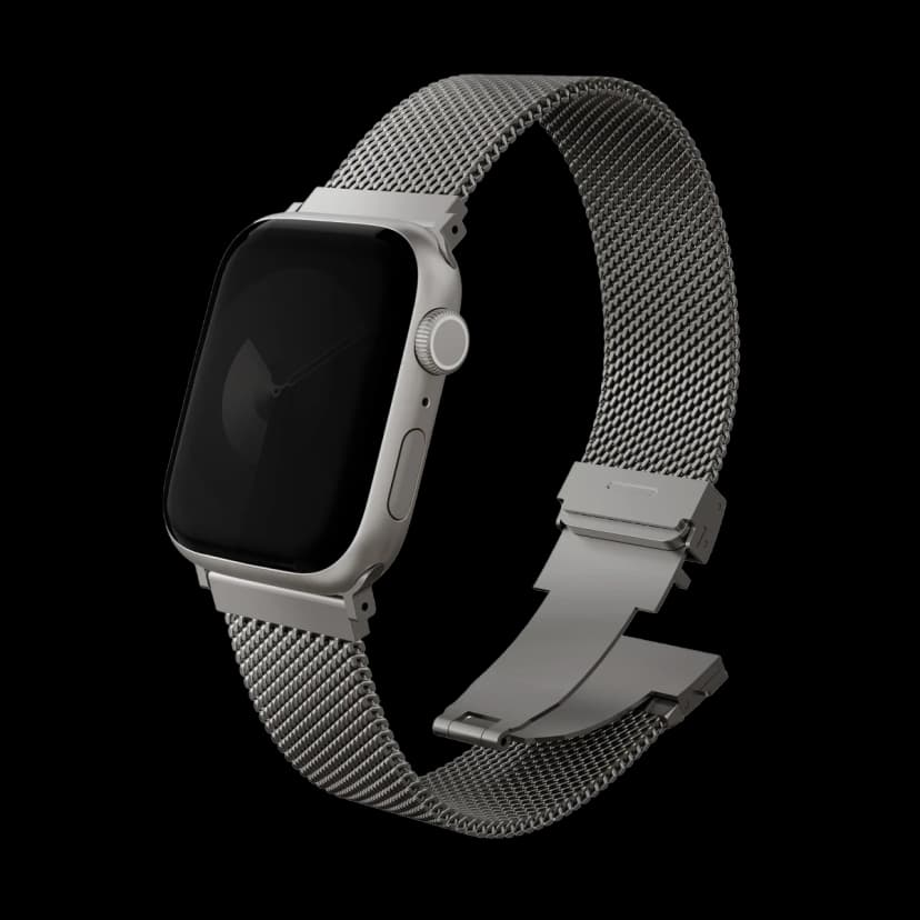 Uniq Apple Watch Ultra 41mm Dante Pro Çelik Örgü Kordon - Titan Gri