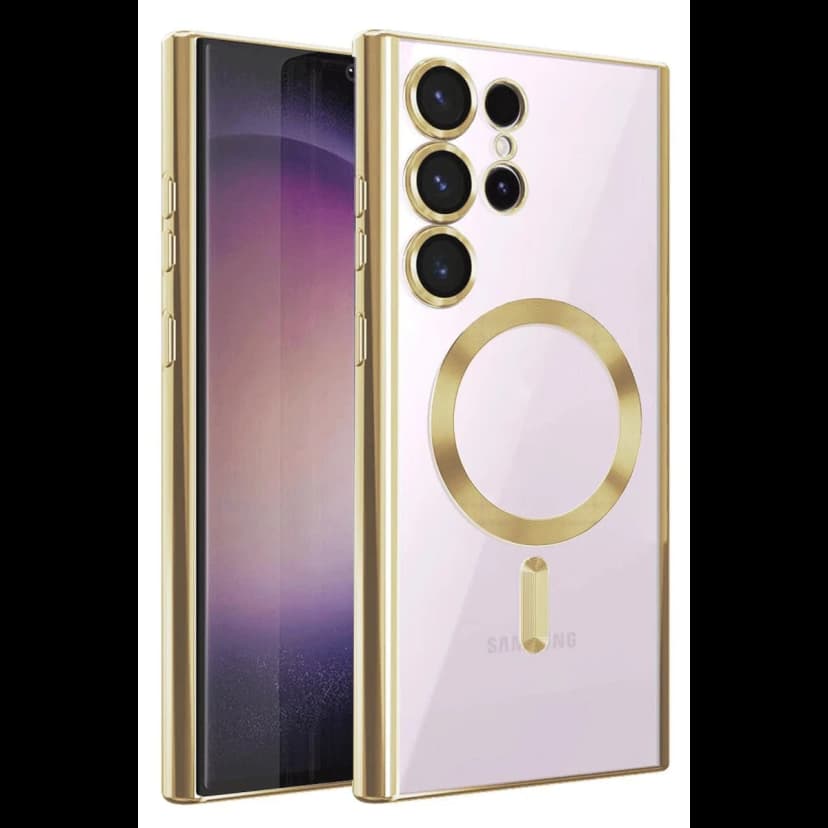 Newface Samsung Galaxy S25 Ultra Kılıf Kross Magneticsafe Kapak - Gold