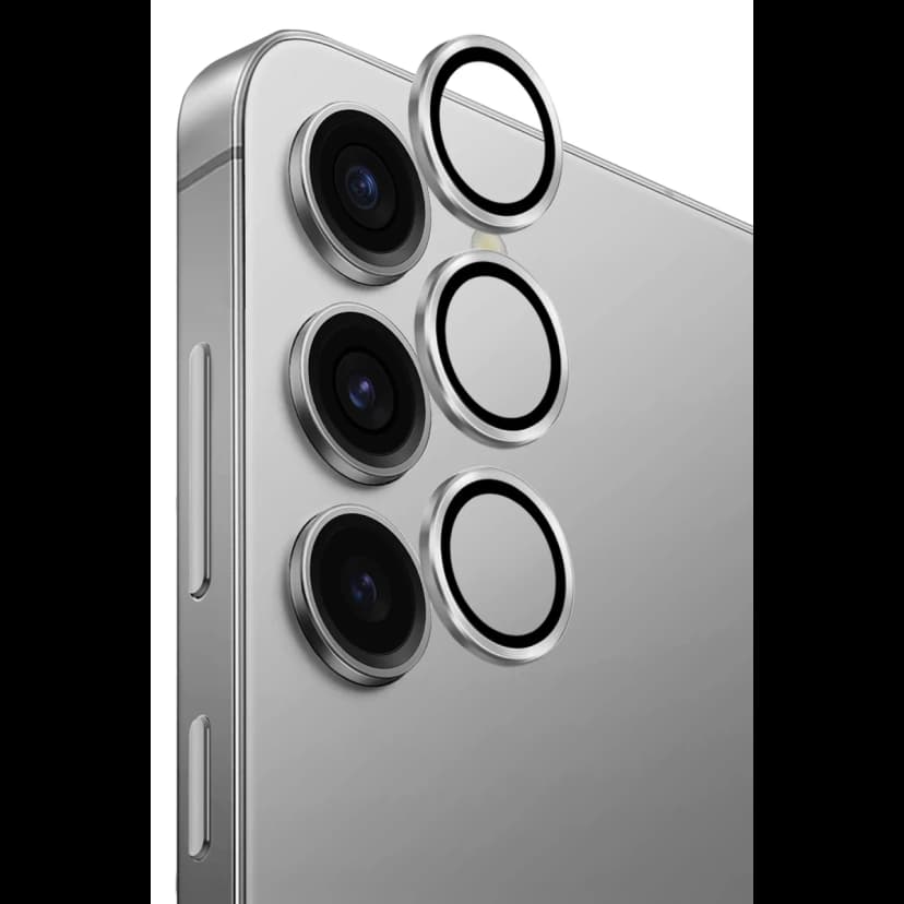 Uniq Samsung Galaxy S25 Optix Alüminyum Kamera Lens Koruyucu - Gümüş