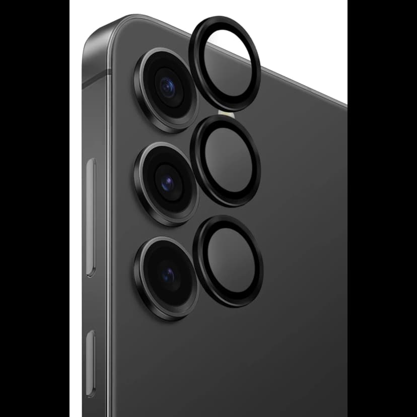 Uniq Samsung Galaxy S25 Optix Alüminyum Kamera Lens Koruyucu - Siyah