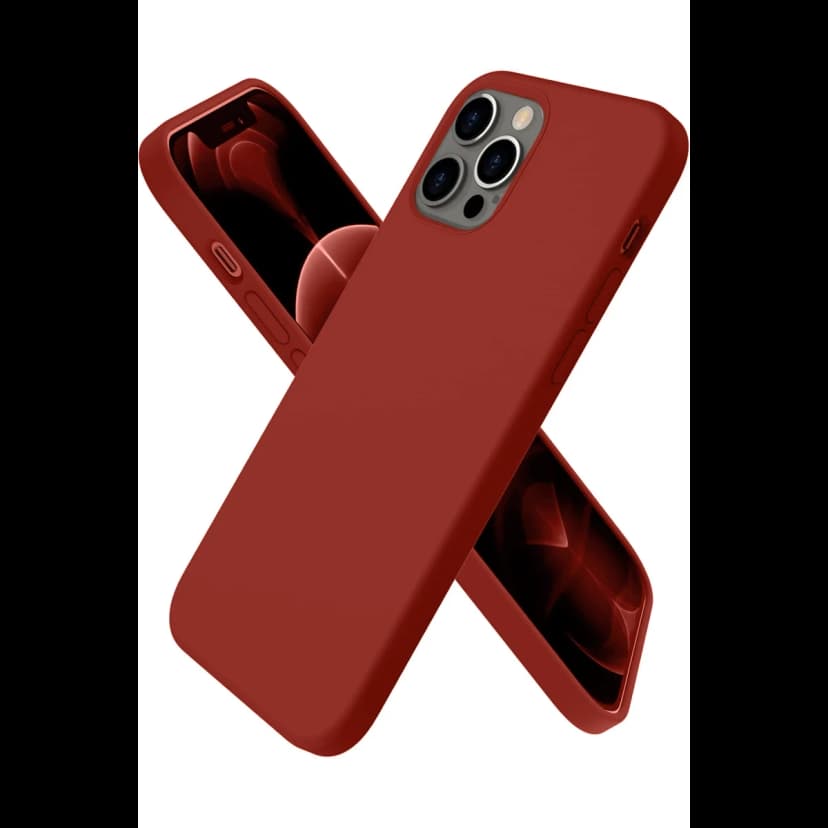 Newface Apple iPhone 12 Pro Max Kılıf First Silikon - Bordo
