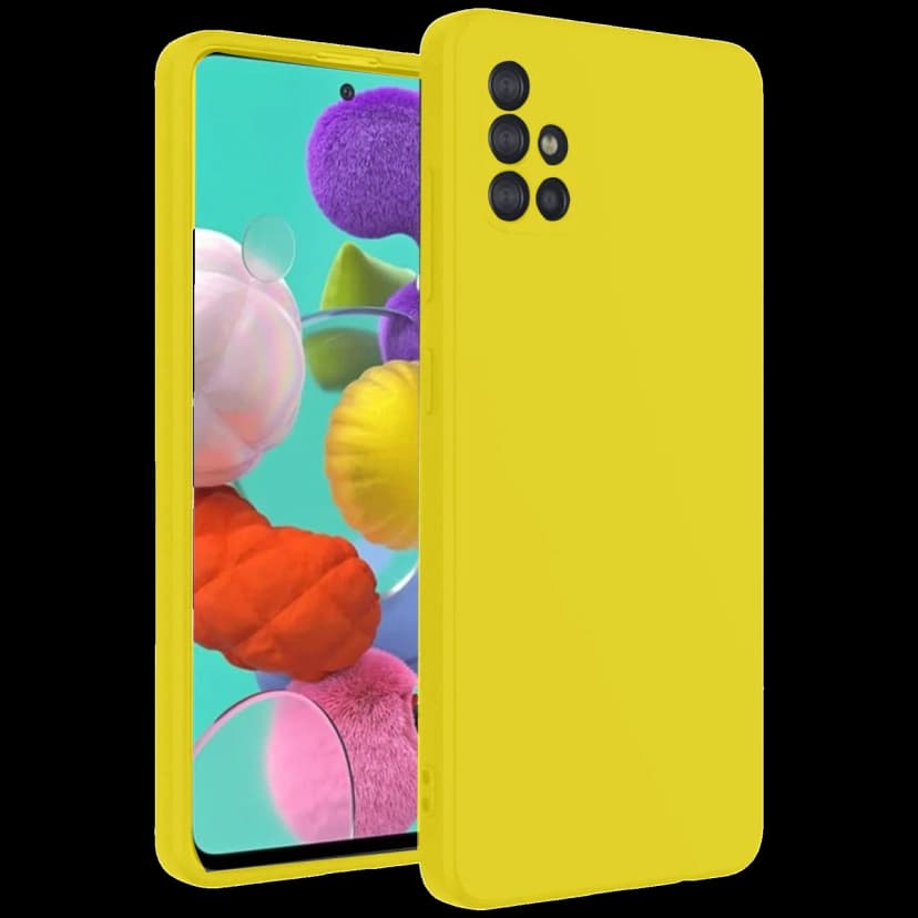 Newface Samsung Galaxy A31 Kılıf Nano içi Kadife Silikon - Sarı
