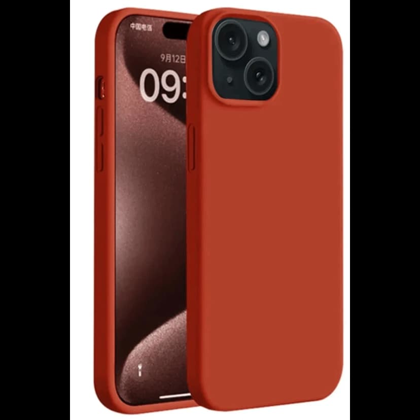 Newface Apple iPhone 15 Plus Kılıf First Silikon - Kırmızı