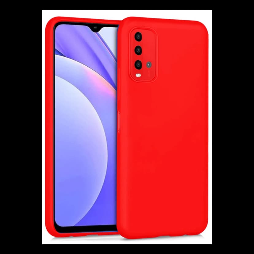 Newface Xiaomi Redmi 9T Kılıf Nano içi Kadife Silikon - Kırmızı