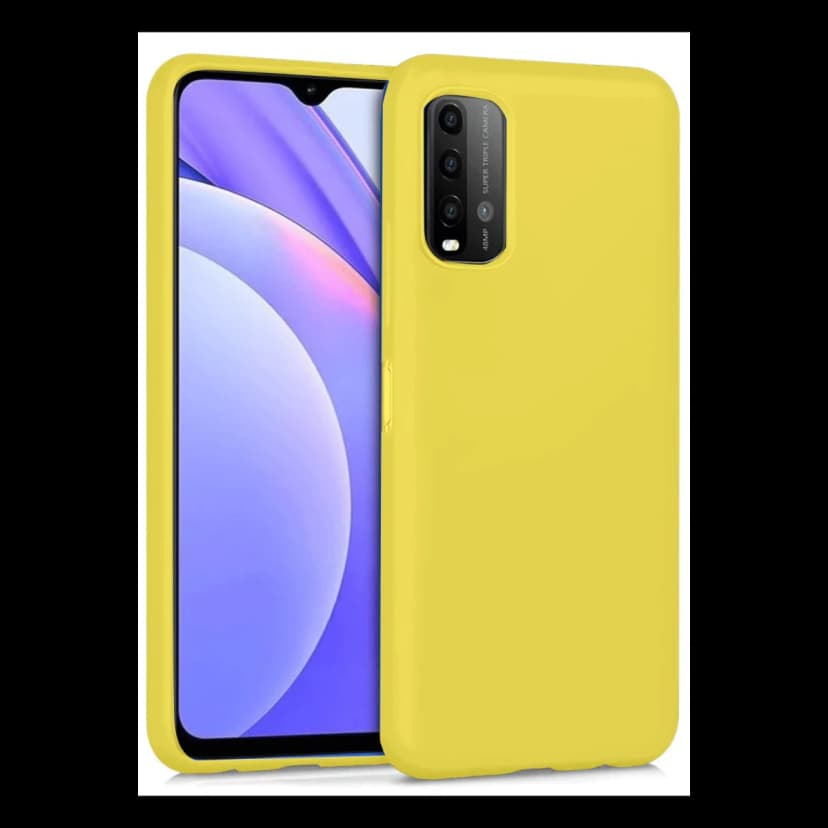 Newface Xiaomi Redmi 9T Kılıf Nano içi Kadife Silikon - Sarı