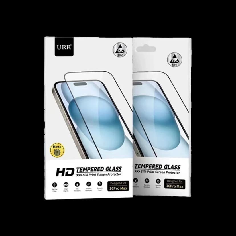 URR Apple iPhone 14 2.5D Mat Antidust HD Cam Ekran Koruyucu - Siyah