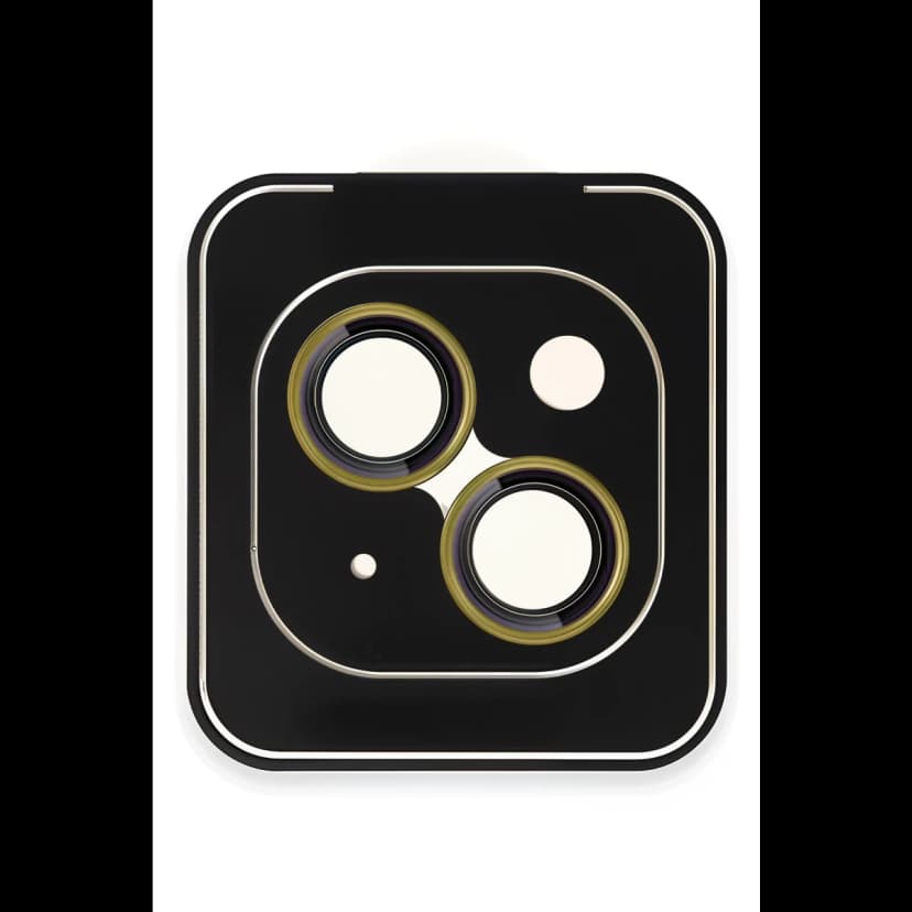 URR Apple iPhone 15 Titanium Alloy AR Kamera Lens Koruyucu - Sarı