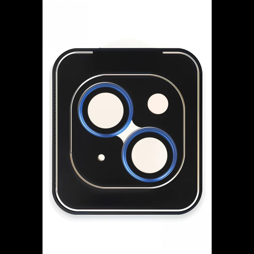 URR Apple iPhone 15 Titanium Alloy AR Kamera Lens Koruyucu - Mavi