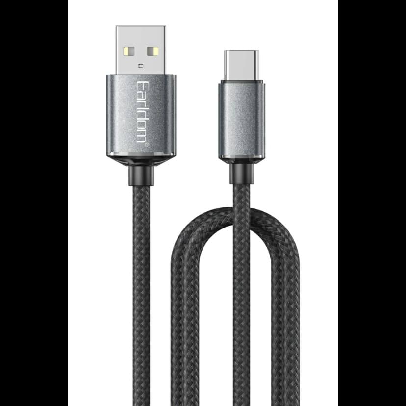 Earldom EC-200C 2M 3A USB to Type-C Hızlı Şarj Kablosu - Siyah