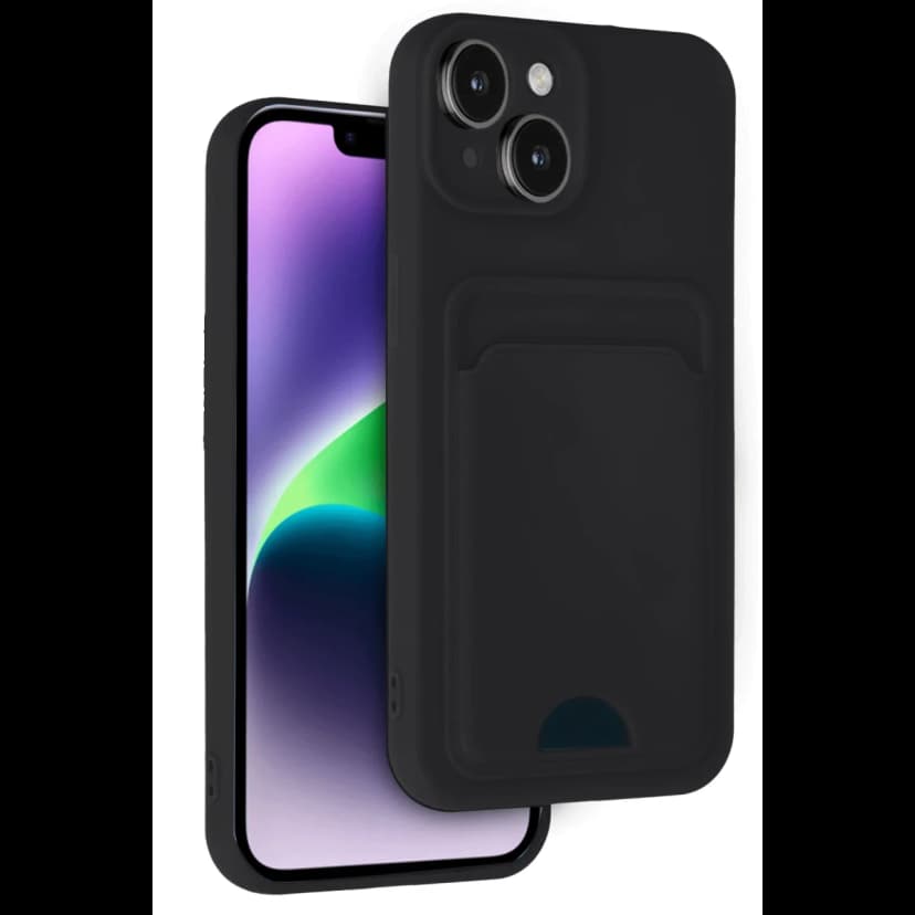 Newface Apple iPhone 14 Kılıf Kelvin Kartvizitli Silikon - Siyah