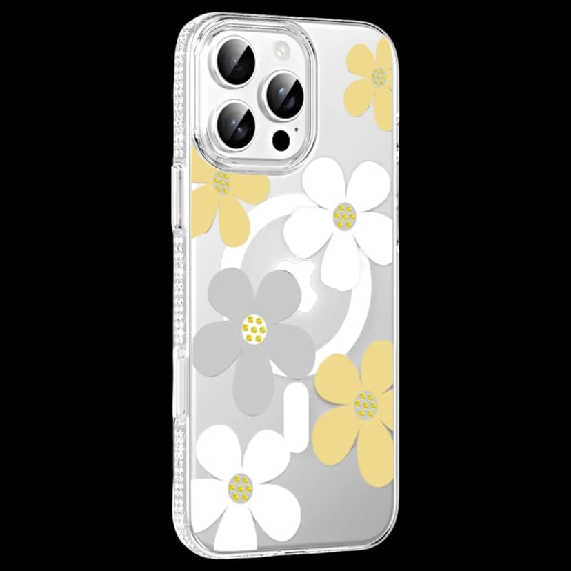 Joko Apple iPhone 16 Pro Max Floral Magsafe Kapak - Sarı