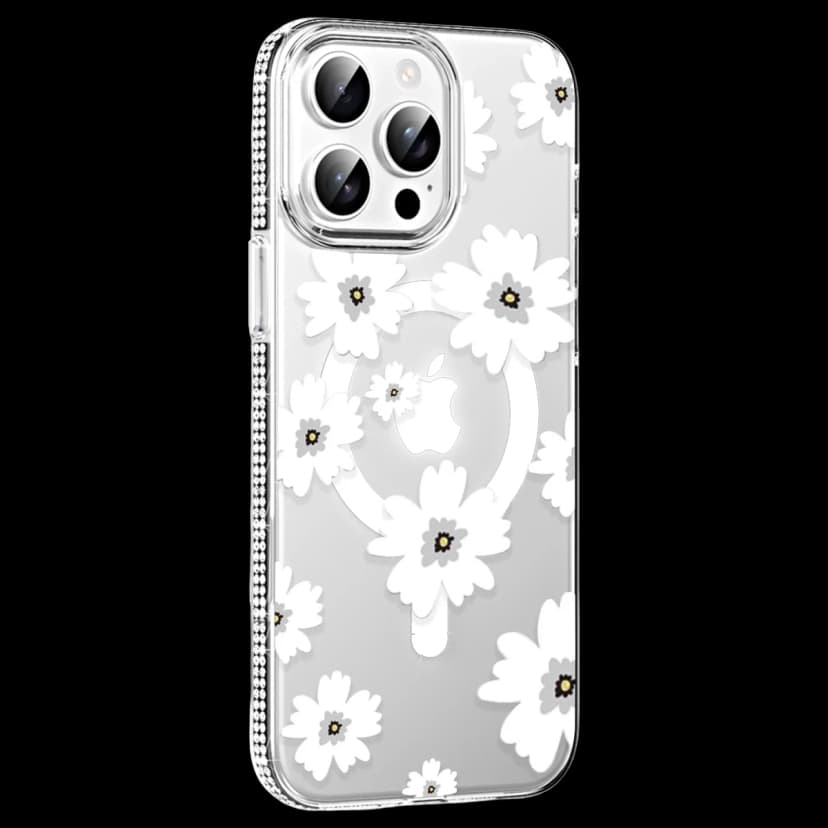 Joko Apple iPhone 14 Pro Max Floral Magsafe Kapak - Beyaz