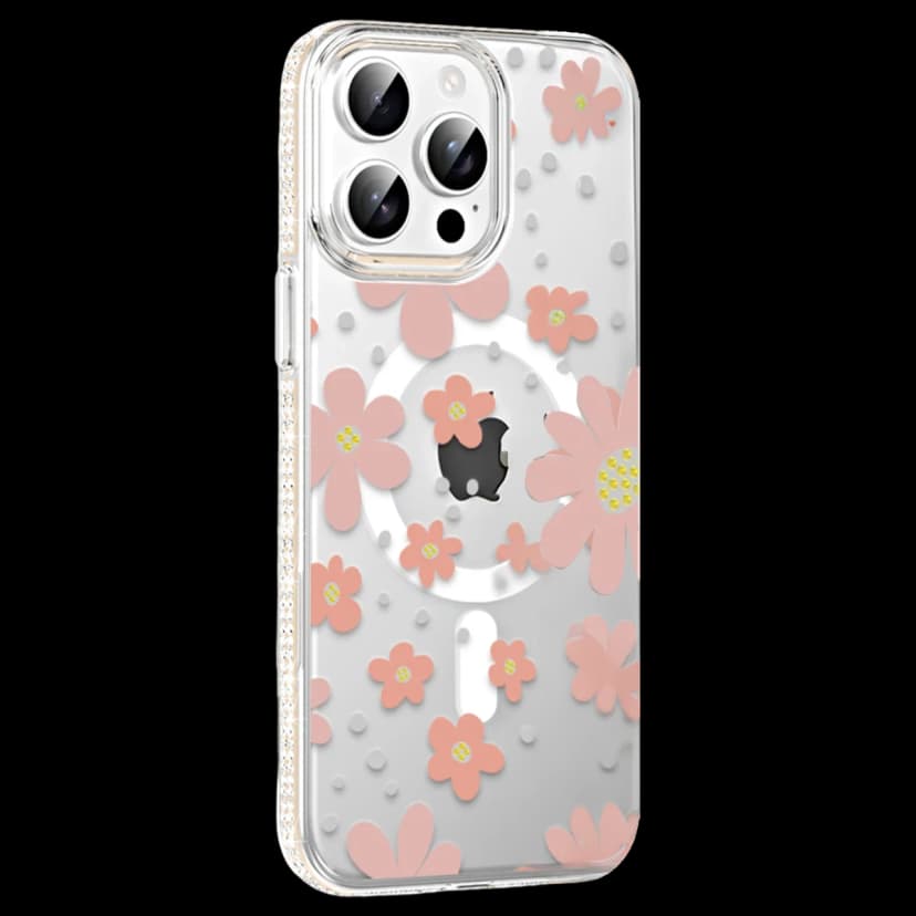Joko Apple iPhone 14 Pro Max Floral Magsafe Kapak - Pembe