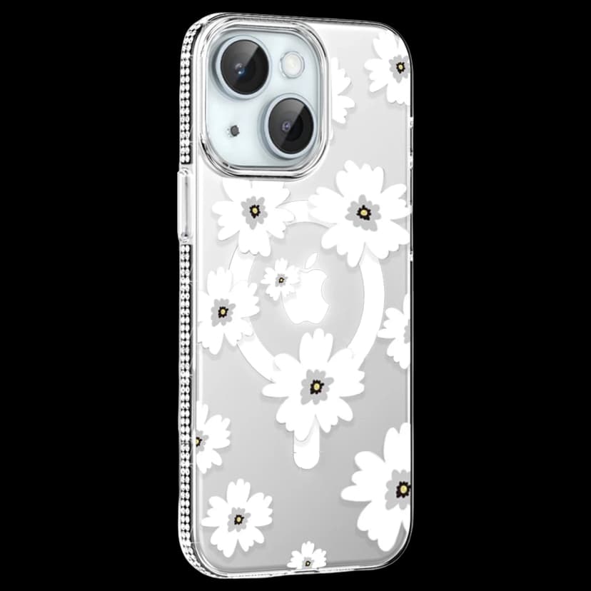Joko Apple iPhone 14 Floral Magsafe Kapak - Beyaz