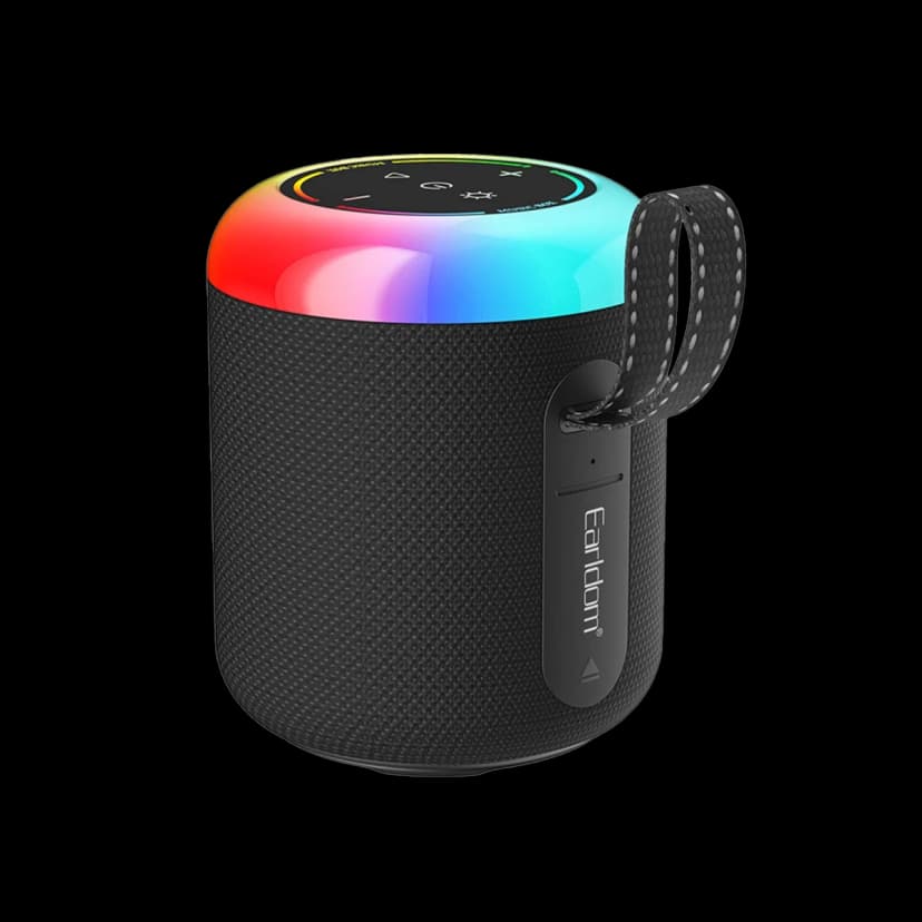 Earldom A38 6.5W RGB Işıklı Süper Bass BT 5.3 Kablosuz Hoparlör - Siyah