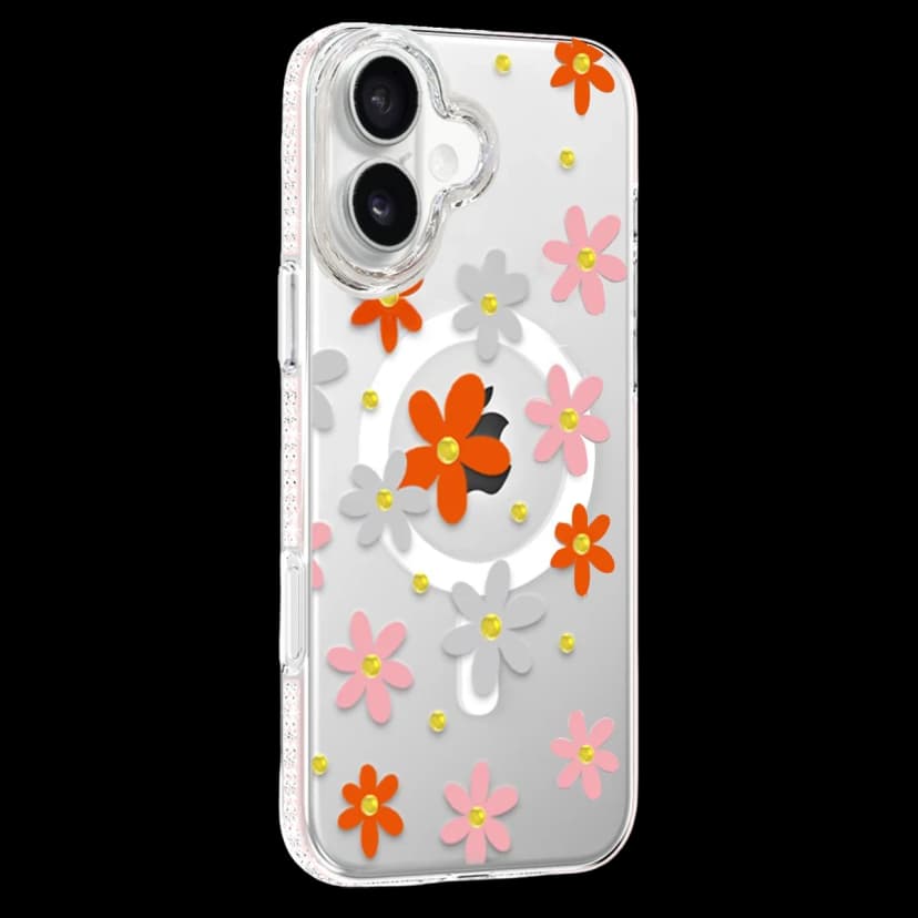 Joko Apple iPhone 16 Floral Magsafe Kapak - Turuncu