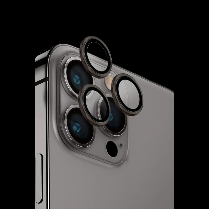 Uniq Apple iPhone 15 Pro Optix Alüminyum Kamera Lens Koruyucu - Gri