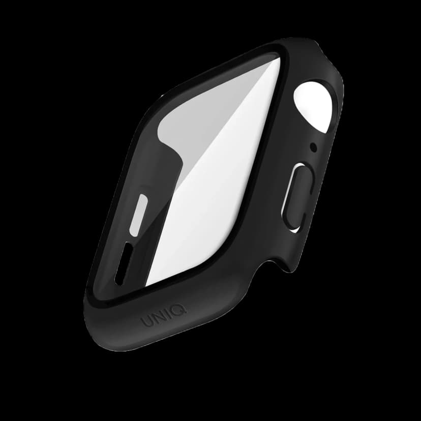 Uniq Apple Watch 46mm Nautic Camlı Kasa Ekran Koruyucu - Siyah