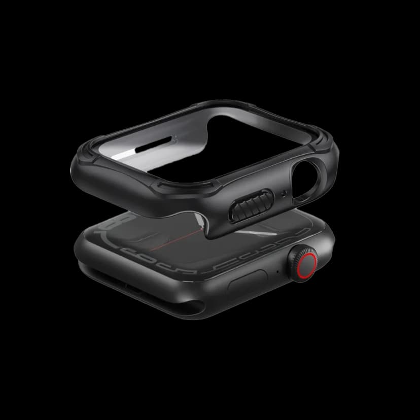 Uniq Apple Watch 44mm Torres Camlı Kasa Ekran Koruyucu - Siyah
