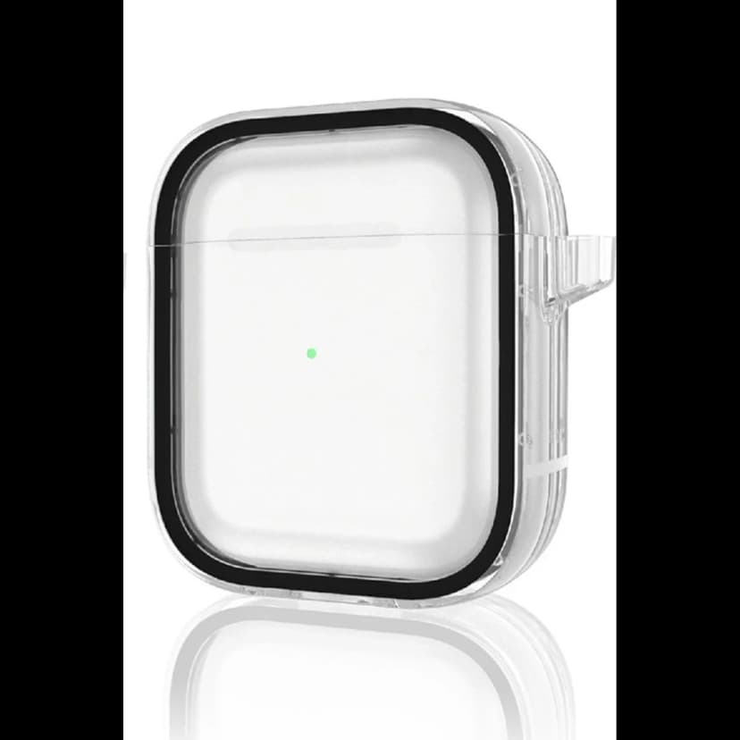 Movenchy Apple Airpods 4 (4.nesil) Shiny Şeffaf Kılıf - Siyah