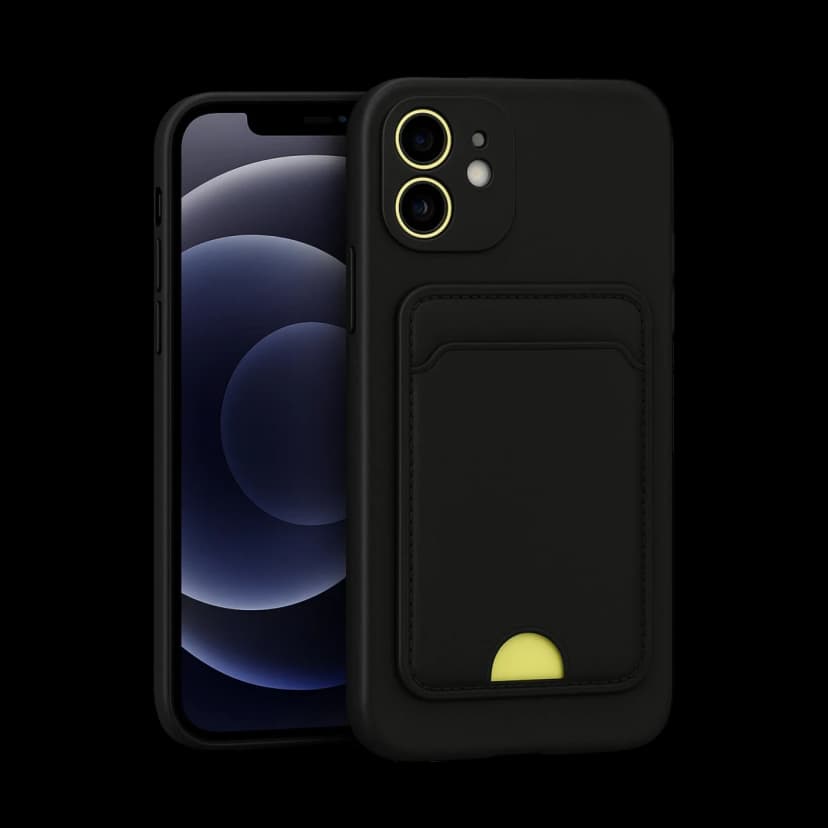 Newface Apple iPhone 11 Kılıf Kelvin Kartvizitli Silikon - Siyah