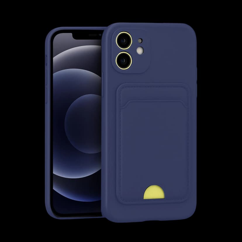 Newface Apple iPhone 11 Kılıf Kelvin Kartvizitli Silikon - Lacivert