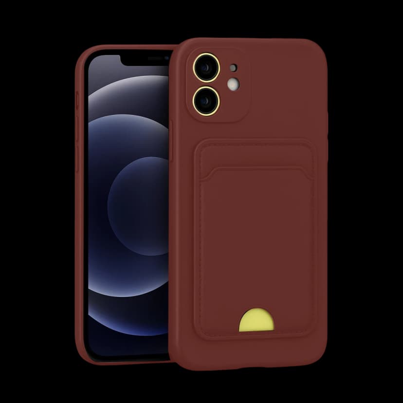Newface Apple iPhone 11 Kılıf Kelvin Kartvizitli Silikon - Bordo