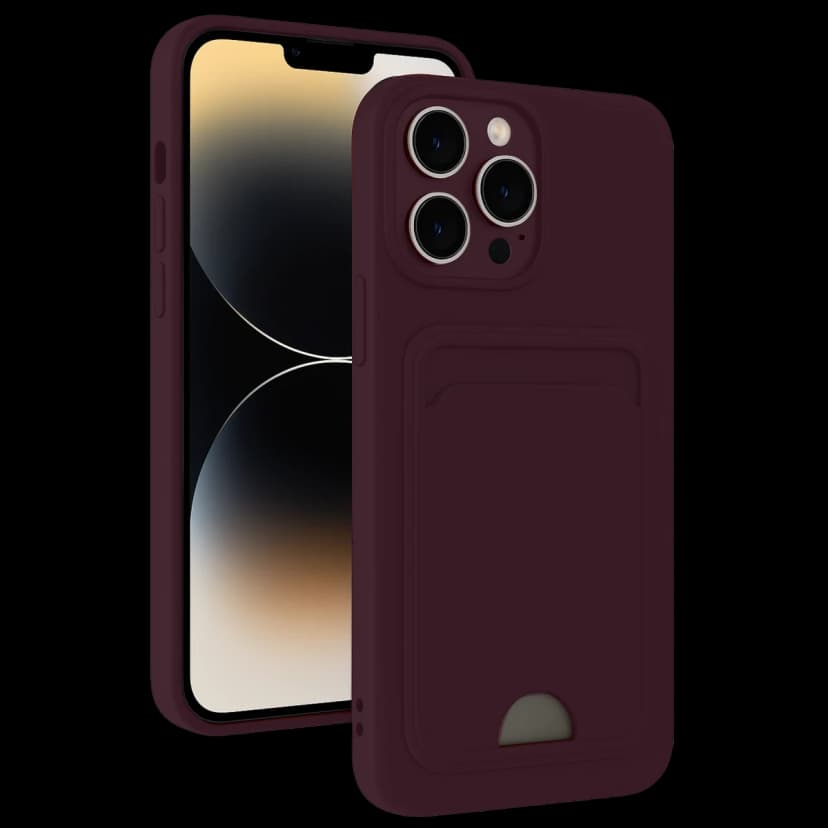 Newface Apple iPhone 13 Pro Max Kılıf Kelvin Kartvizitli Silikon - Derin Mor