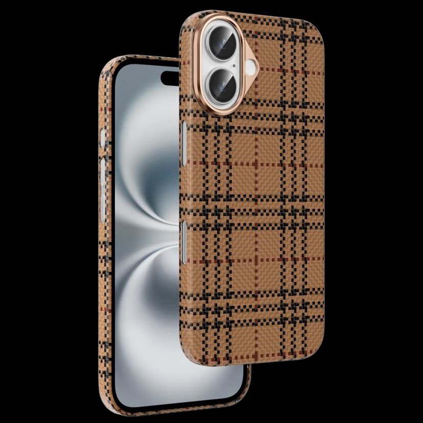 Keephone Apple iPhone 16 Scots Kevlar Magsafe Kılıf - Çöl Titanyum