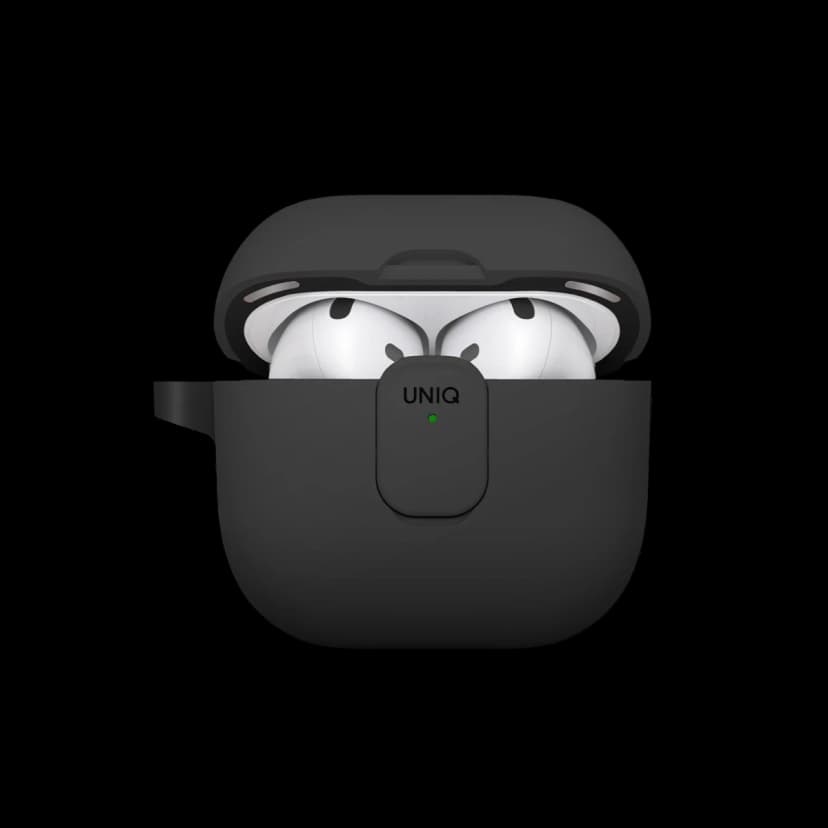 Uniq Apple Airpods 4 (4.nesil) Clyde Kilitli Kılıf - Siyah