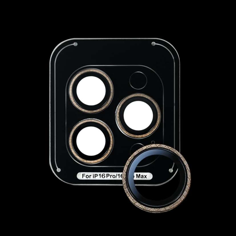 URR Apple iPhone 16 Pro Max Kevlar AR Kamera Lens Koruyucu - Çöl Titanyum