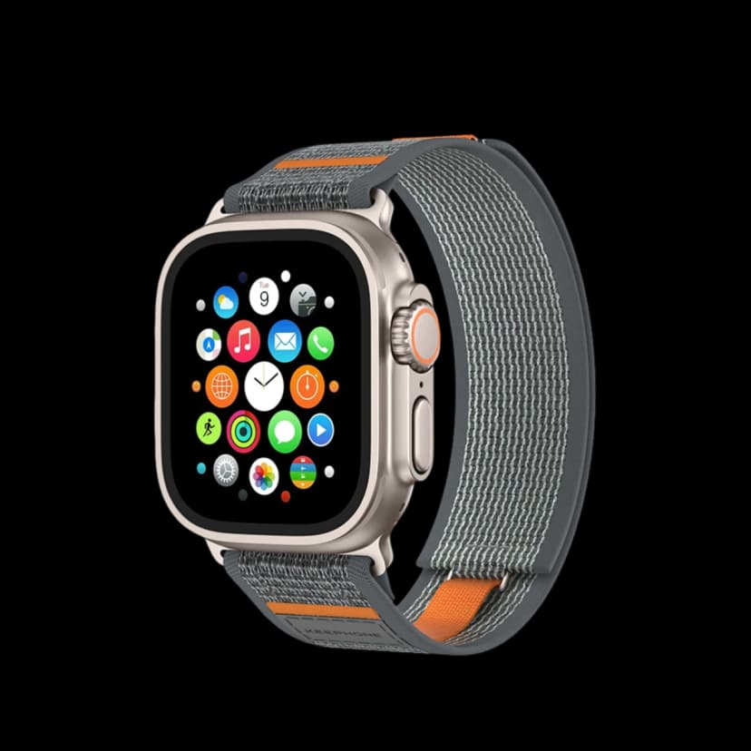 Keephone Apple Watch Ultra 2 49mm Musse Kumaş Kordon - Gri