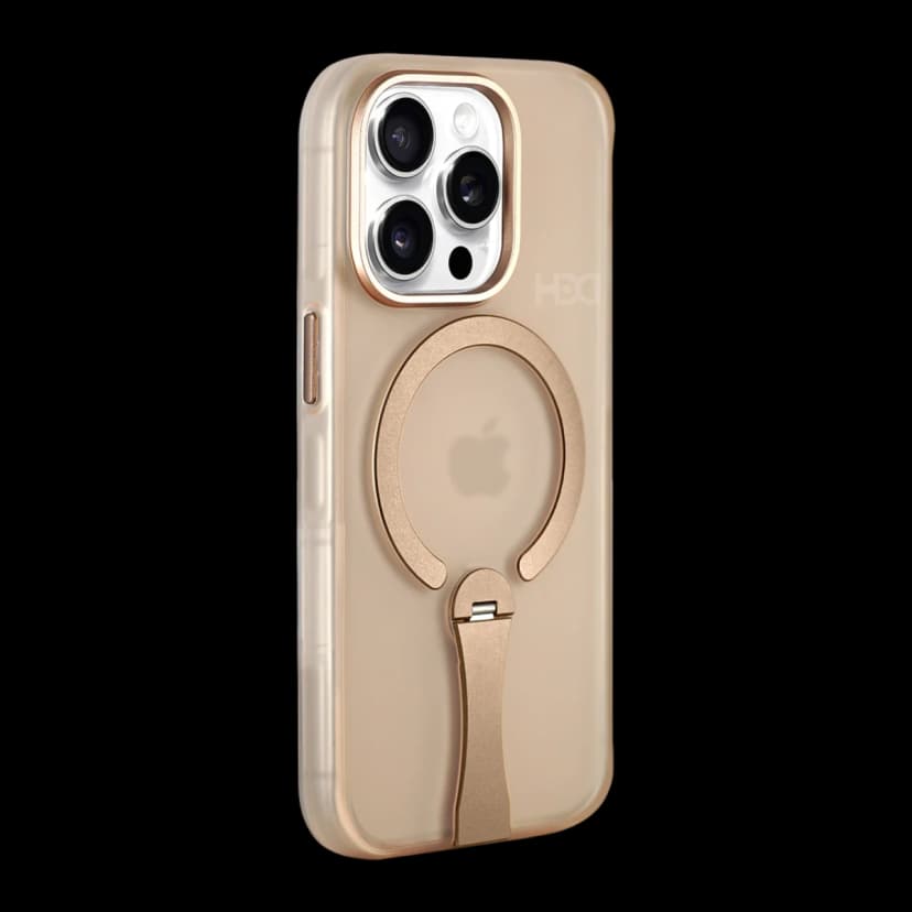 HDD Apple iPhone 15 Pro Max HBC-354 Kunlun Standlı Magsafe Kapak - Çöl Titanyum