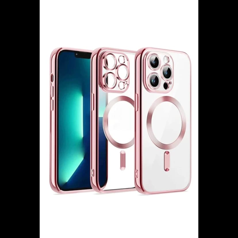 Newface Apple iPhone 13 Pro Max Kılıf Kross Magneticsafe Kapak - Rose