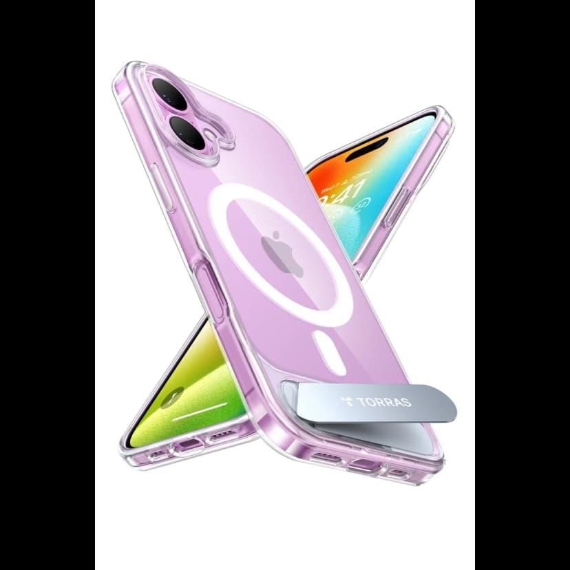 Torras Apple iPhone 16 P Stand Serisi Magsafe Kılıf - Şeffaf