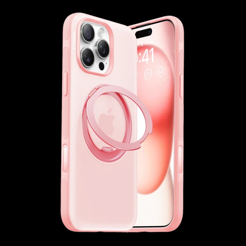 Torras Apple iPhone 16 Pro Max O Stand R Fitness Serisi Magsafe Kılıf - Pembe