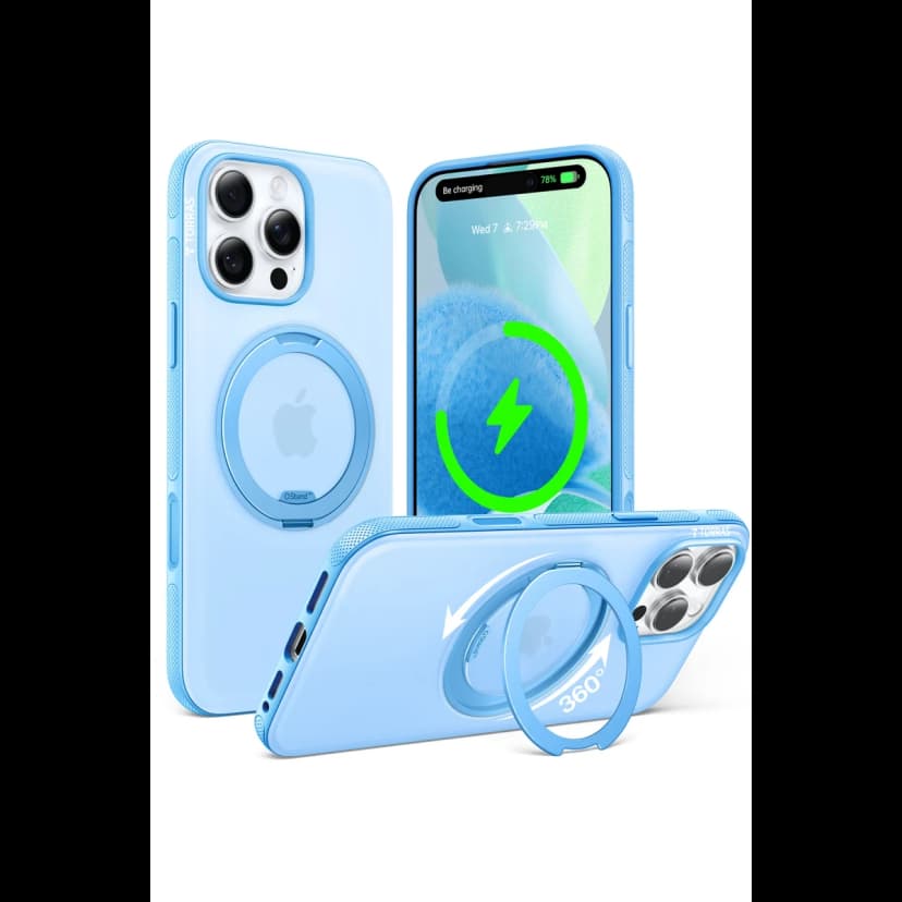Torras Apple iPhone 16 Pro O Stand R Fitness Serisi Magsafe Kılıf - Açık Mavi