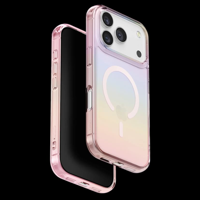 Uniq Apple iPhone 17 Pro Max Iridescia Magsafe Kapak - Pembe Rainbow