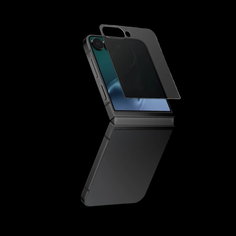 Uniq Samsung Galaxy Z Flip 7 Optix Hayalet Cam Ekran Koruyucu - Siyah