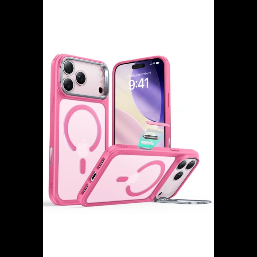 ESR Apple iPhone 17 Pro Max Classic Hybrid Magsafe Standlı Kapak - Pembe