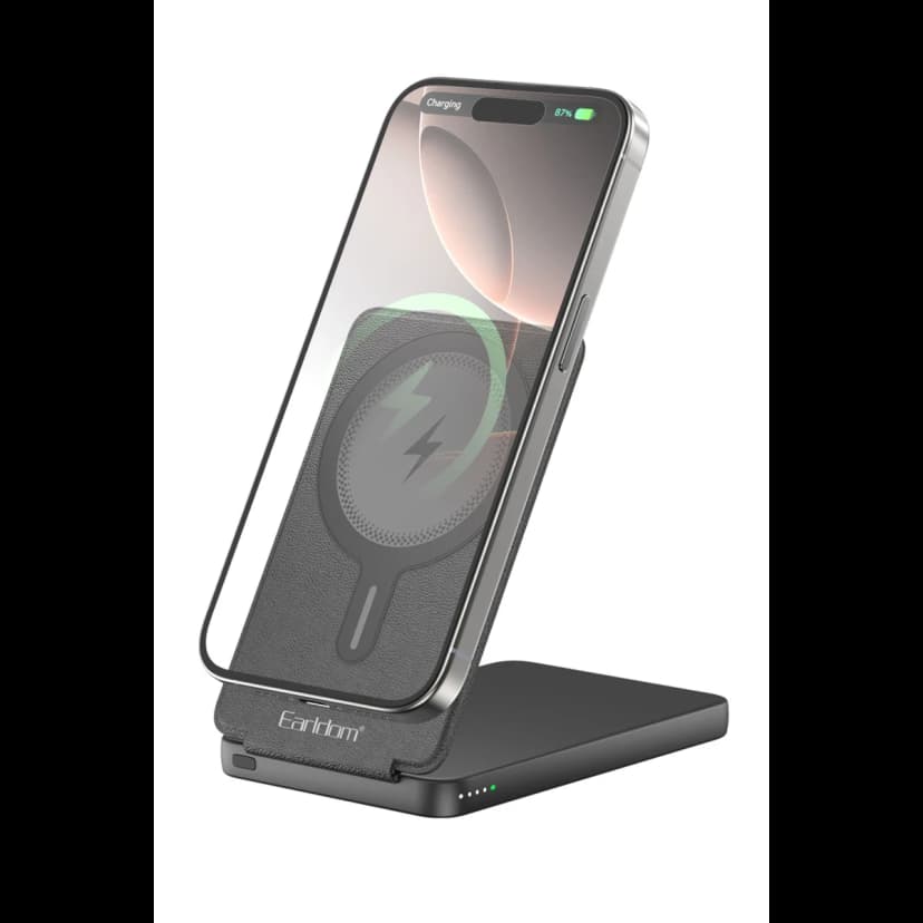 Earldom PD58 5.000 mAh 20W Kablosuz Şarj ve 20W Type-C Çıkışlı PD Hızlı Şarj ve Standlı Powerbank - Siyah