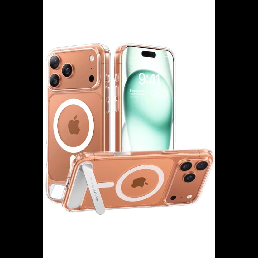 Torras Apple iPhone 17 Pro P Stand Serisi Magsafe Kılıf - Şeffaf