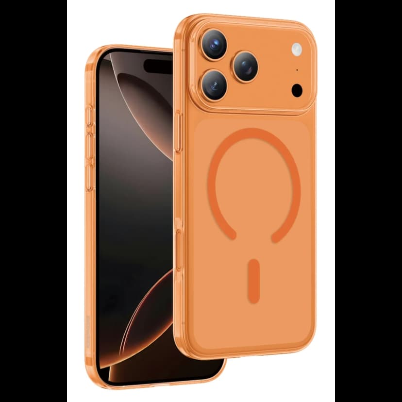 Keephone Apple iPhone 17 Pro X-Crystal Slim Magsafe Kılıf - Turuncu