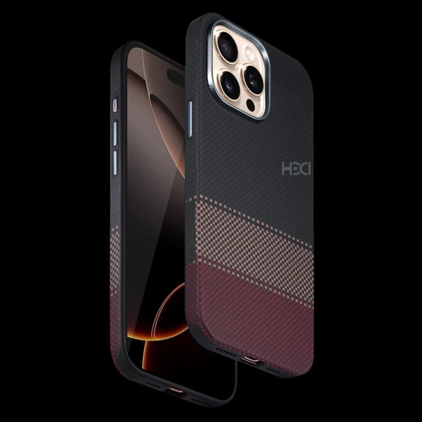 HDD Apple iPhone 15 Pro Max HBC-377 Kevlar Slim Magsafe Kapak - Alacakaranlık