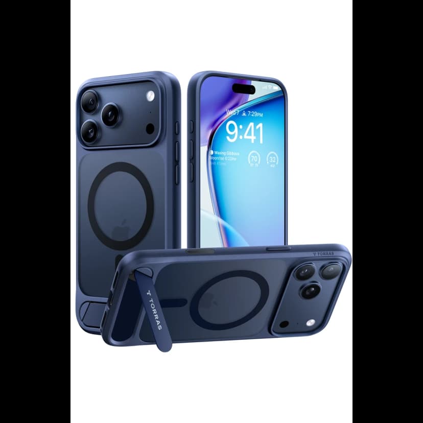Torras Apple iPhone 17 Pro P Stand Serisi Magsafe Kılıf - Lacivert